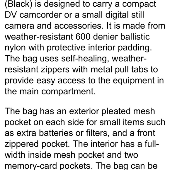 Pearstone camera video camera case - Picture 5 of 5